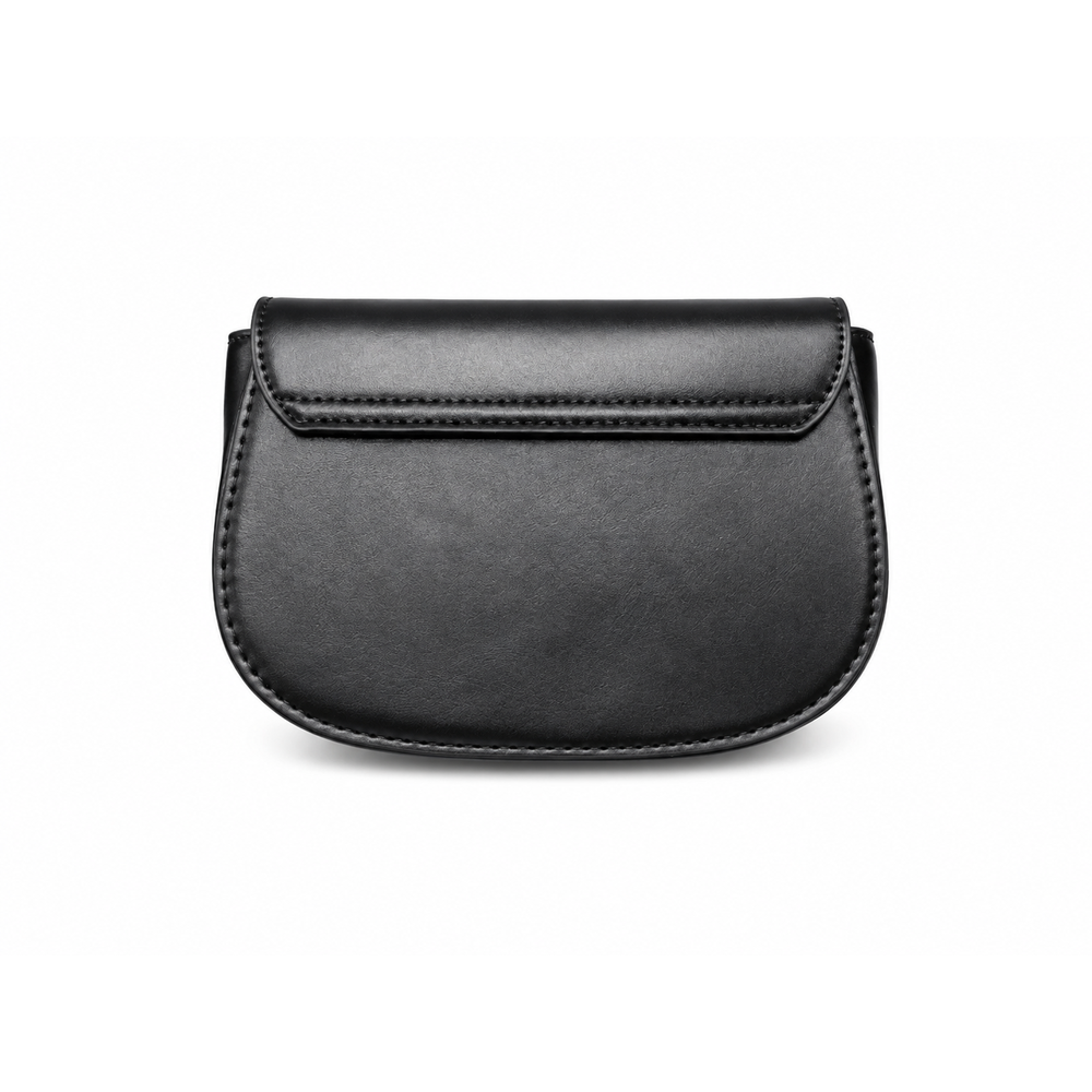 Diesel 1DR Iconic Shoulder Bag – Borsa in Pelle Nera con Logo Oval D
