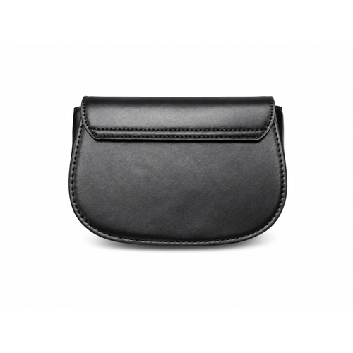 Diesel 1DR Iconic Shoulder Bag – Borsa in Pelle Nera con Logo Oval D