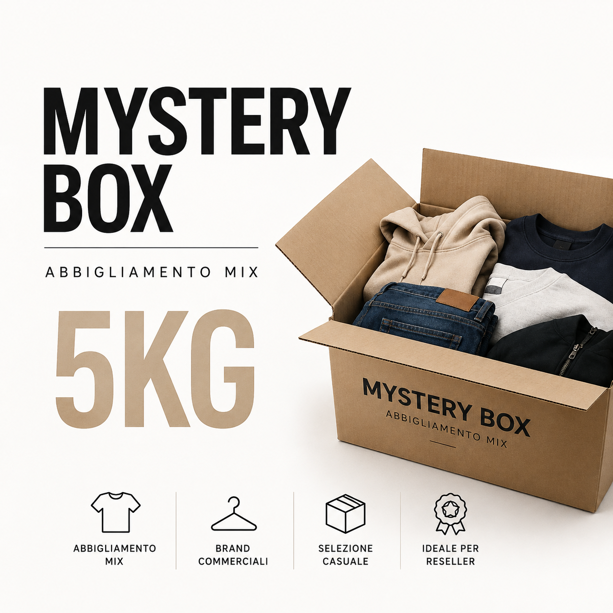 Mystery Box Reseller – 5 KG Abbigliamento Mix