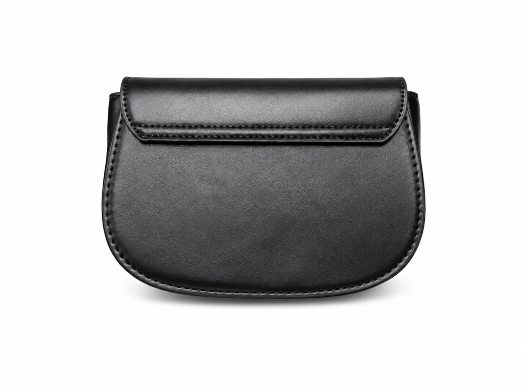 Diesel 1DR Iconic Shoulder Bag – Borsa in Pelle Nera con Logo Oval D