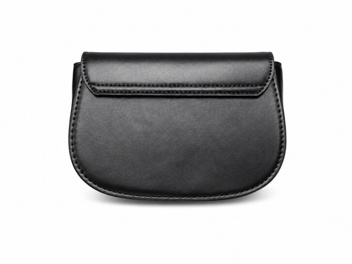 Diesel 1DR Iconic Shoulder Bag – Borsa in Pelle Nera con Logo Oval D