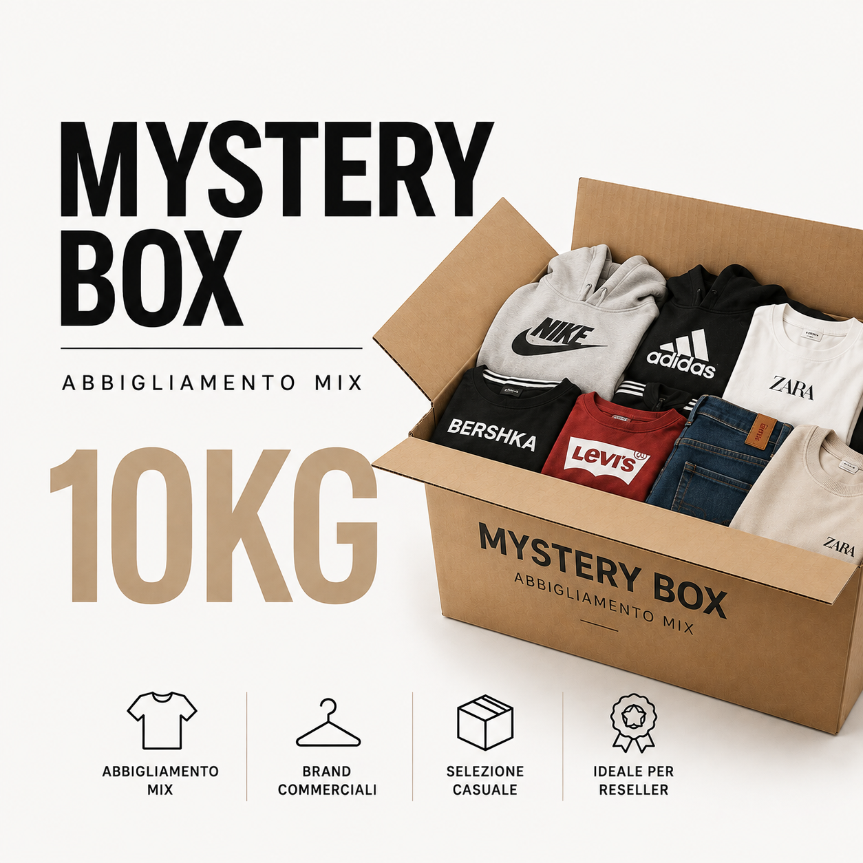 Mystery Box Reseller – 10 KG Abbigliamento Mix