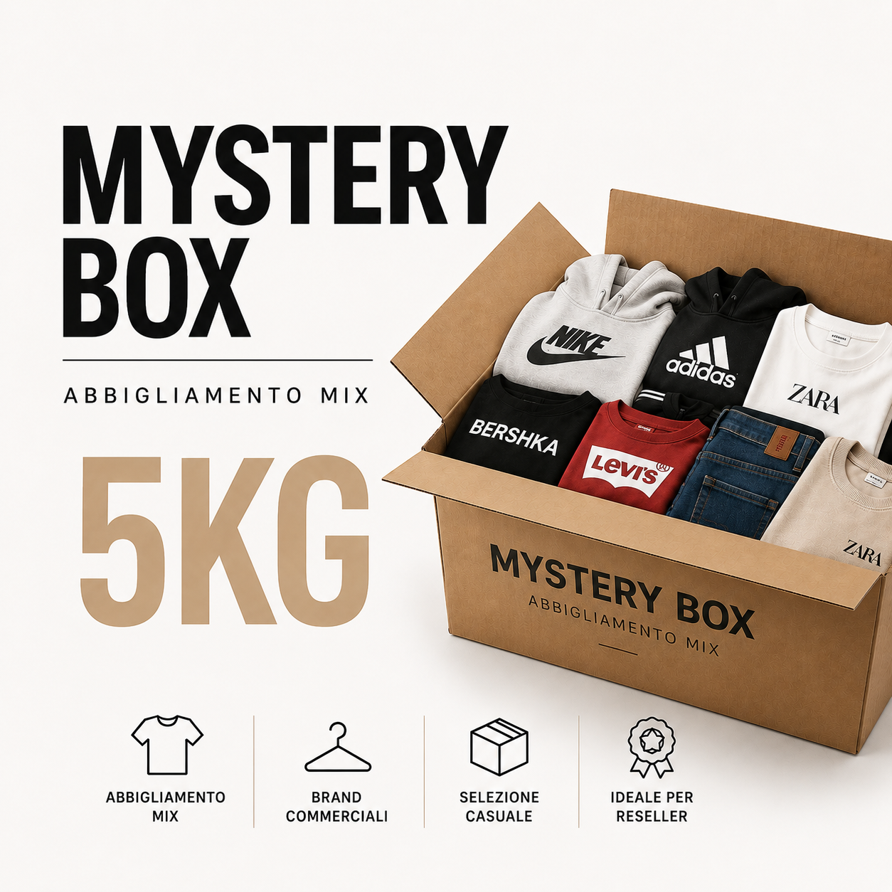 Mystery Box Reseller – 5 KG Abbigliamento Mix