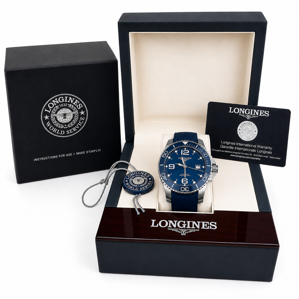 Longines HydroConquest Automatic 43 mm Blue – Ref. L3.782.4.96.9 – Pre-Owned Full Set