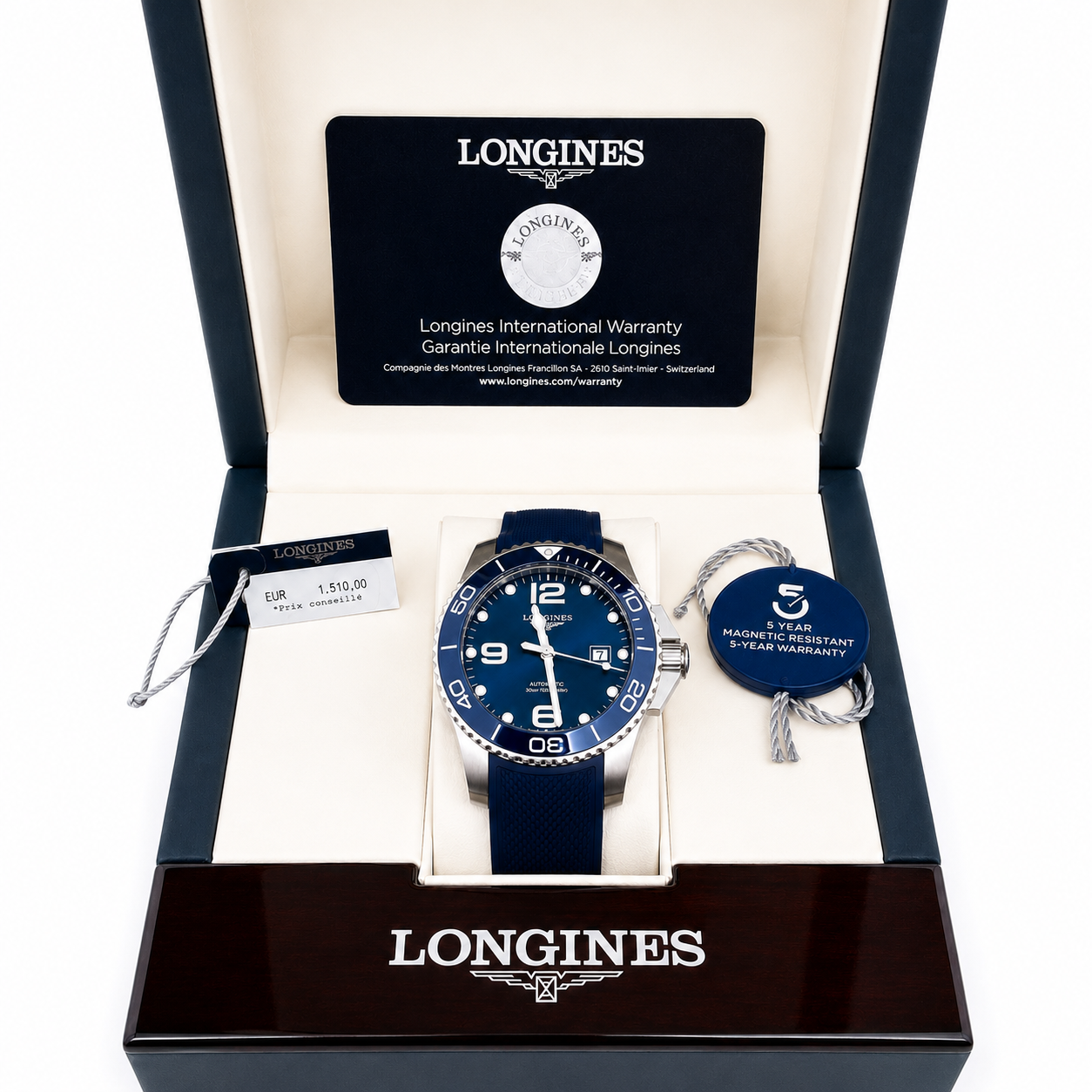 Longines HydroConquest Automatic 43 mm Blue – Ref. L3.782.4.96.9 – Pre-Owned Full Set