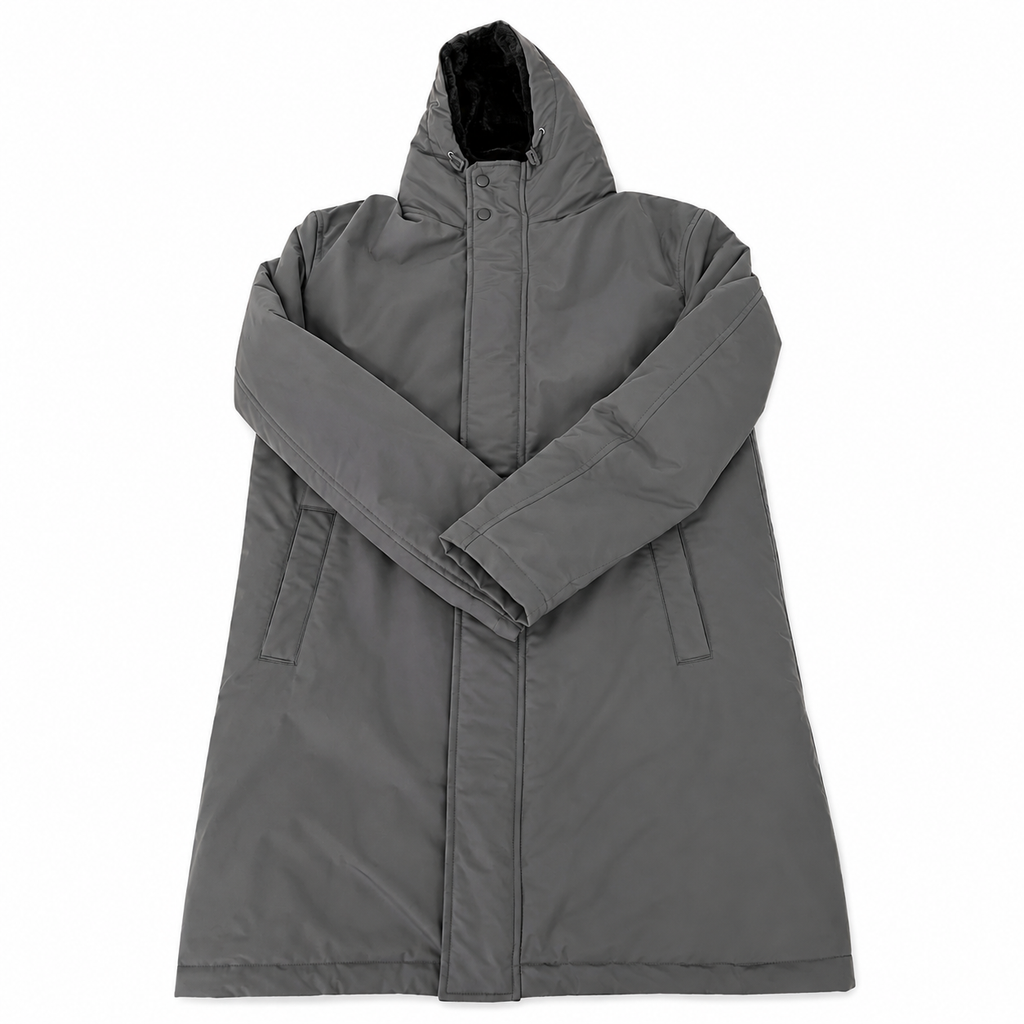 Herno Parka con Cappuccio e Interno Effetto Pelliccia Grigio – PA000170U – Taglia 50