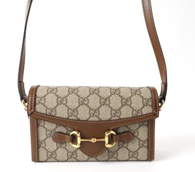 Gucci Horsebit 1955 Mini Bag – GG Supreme Beige & Ebano